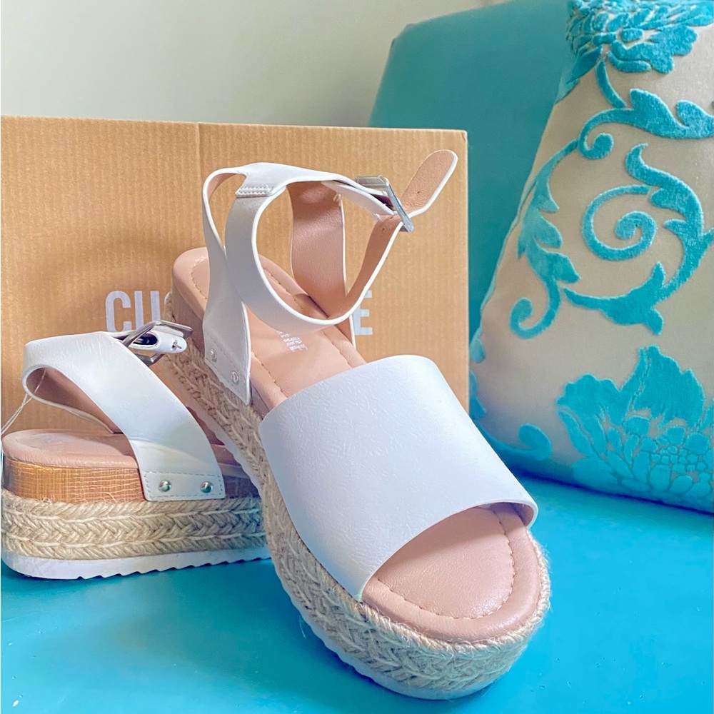 White espadrilles sandals